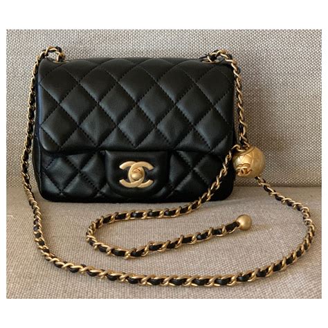 chanel mini flap bag荔枝皮